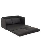 Canapé convertible 2 places Saga XL gris foncé - 148x70x66 cm