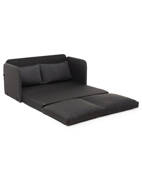 Canapé convertible 2 places Saga XL gris foncé - 148x70x66 cm