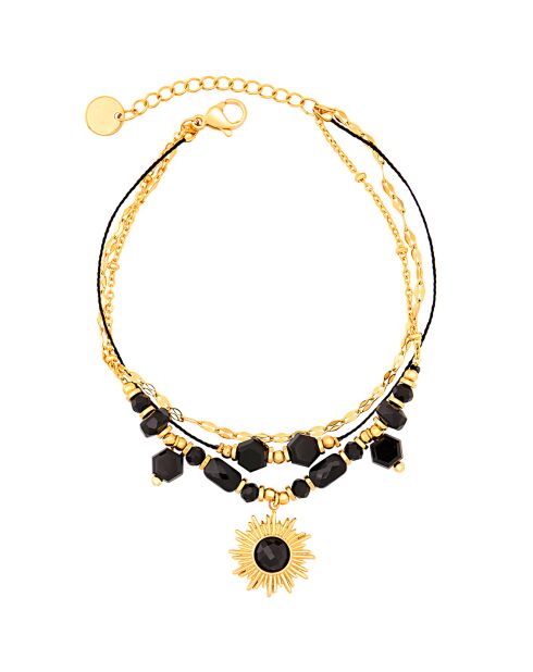Bracelet Solaxis doré/noir