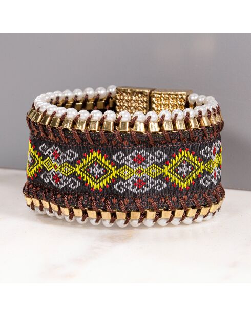 Armreif Mexane gold/braun