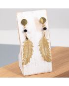 Boucles d'oreilles Flybird doré/noir