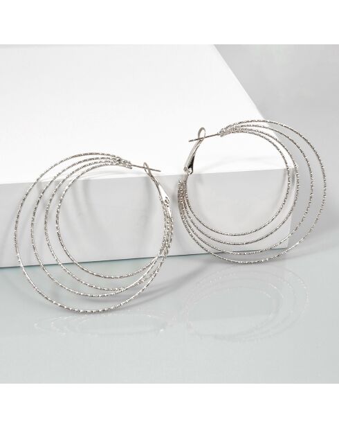 Boucles d'oreilles Eosol argentées