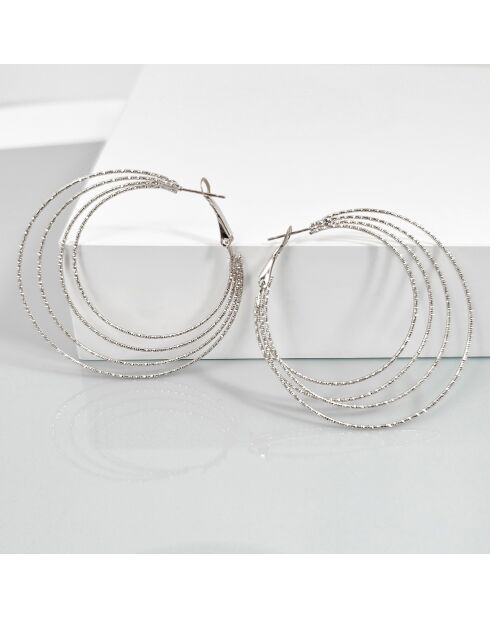 Boucles d'oreilles Eosol argentées