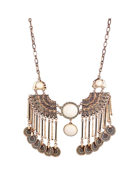 Collar Antolina dorado/blanco