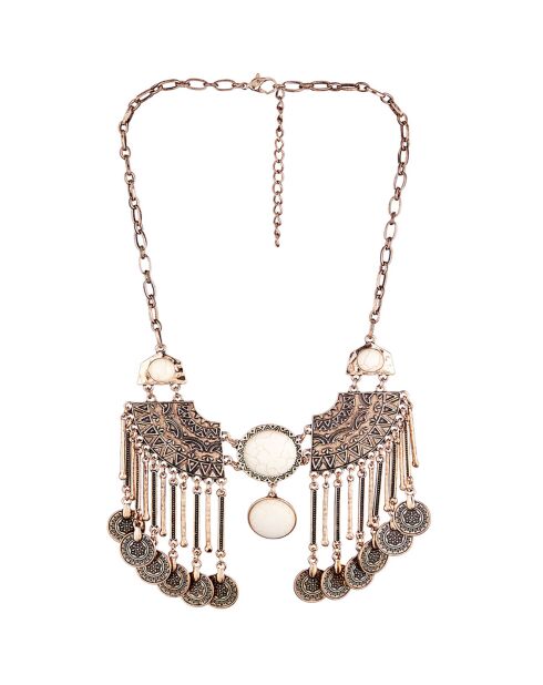 Collier Antolina doré/blanc