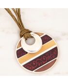 Parure Collier & Boucles d'oreilles Arabesque argenté/marron