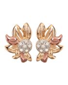 Boucles d'oreilles Sunower argenté/doré/rosé