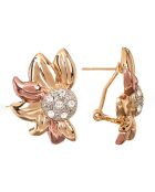 Boucles d'oreilles Sunower argenté/doré/rosé