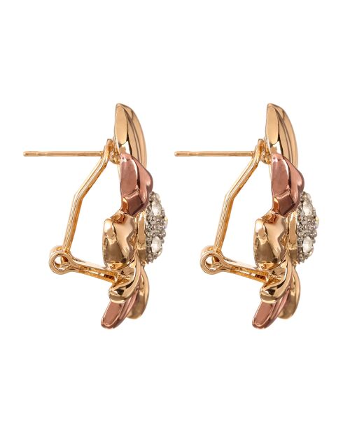 Sunower zilver/goud/roze oorbellen