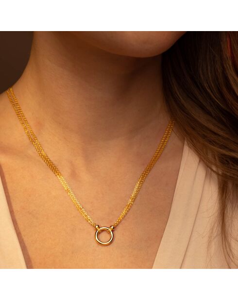 Collier Round or jaune