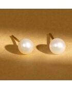 Boucles d'oreilles My Pearl or blanc