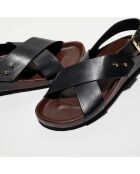 Schwarze Sandalen Olaf