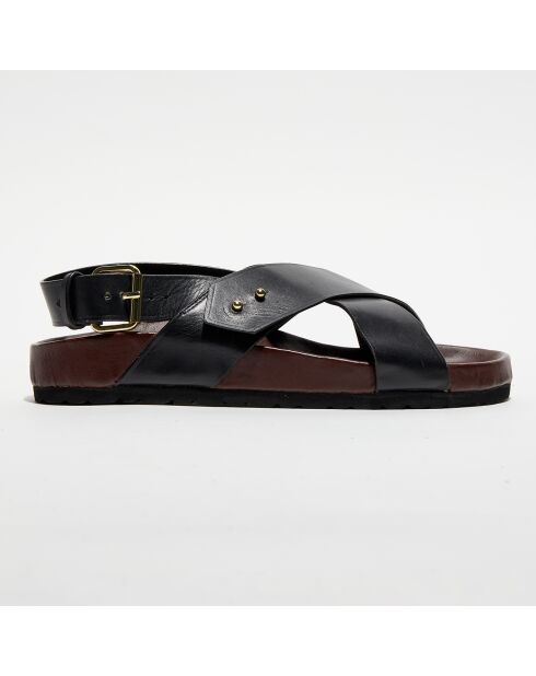 Zwarte sandalen van Olaf
