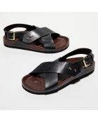 Schwarze Sandalen Olaf