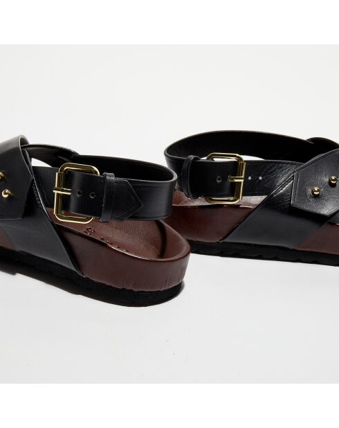Schwarze Sandalen Olaf