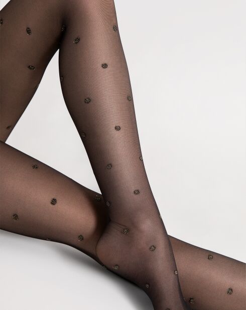 2 Collants Confetti à motifs 20 deniers noirs