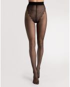 2 Collants Klara à motifs 20 deniers noirs