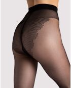 2 Collants Klara à motifs 20 deniers noirs