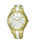 Montre Quartz Homme en Acier doré/blanc