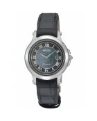 Montre Quartz Femme en Cuir noire