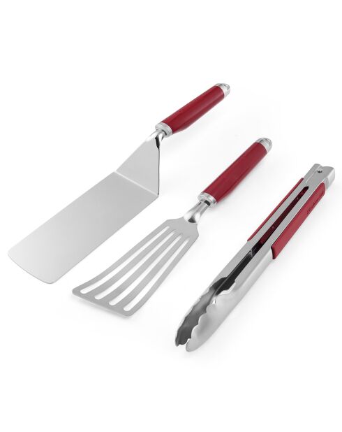 3 Ustensils barbecue d'intérieur rouge