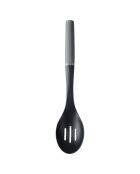 Cuillère fendue à prise souple grise