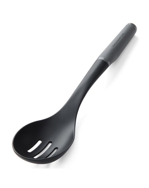 Cuillère fendue à prise souple grise