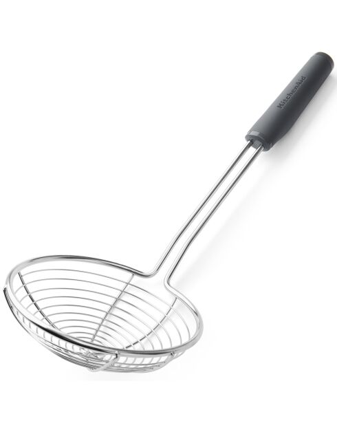 Ecumoire à poignée souple gris