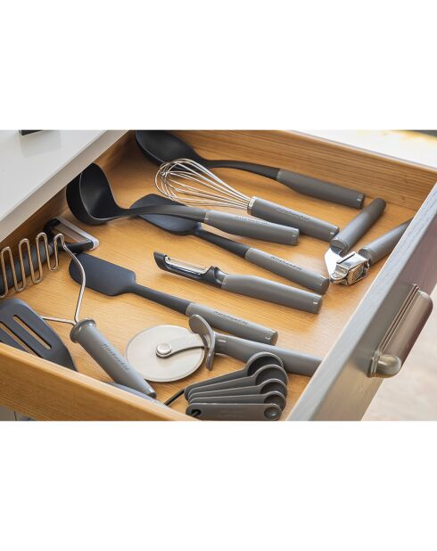 Éplucheur à poignée souple gris