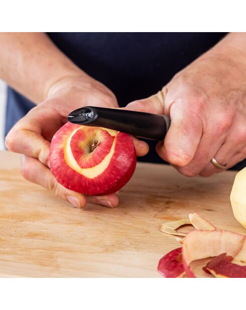 Éplucheur à poignée souple gris