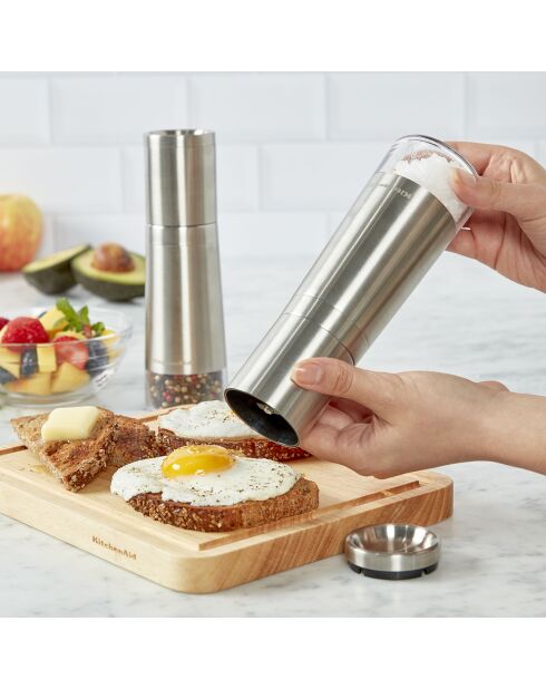 2 Moulins Sels & Poivre argentés