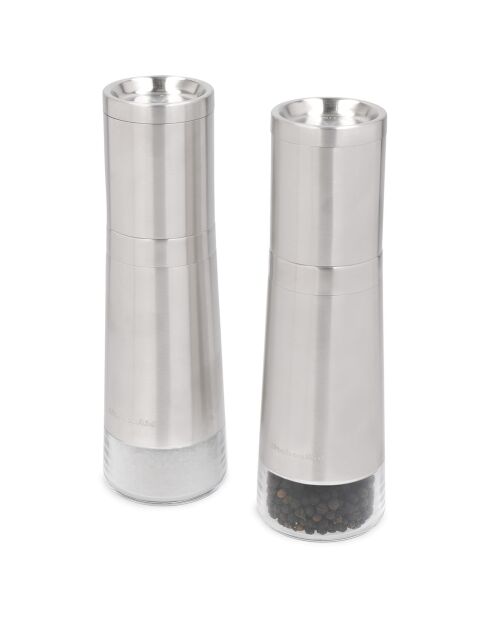 2 Moulins Sels & Poivre argentés