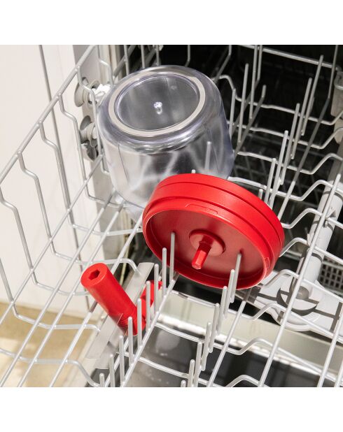 Hachoir manuel rouge