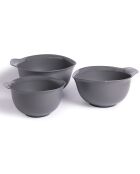 3 Bols à mélanger gris
