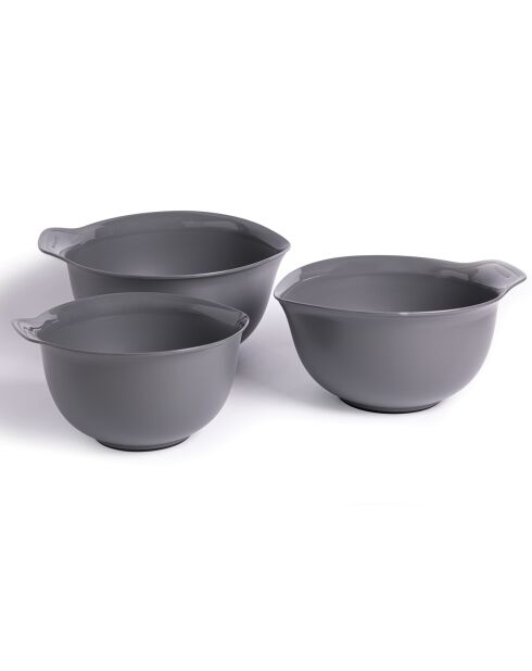 3 Bols à mélanger gris