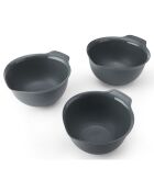 3 Bols à mélanger gris