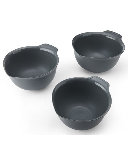 3 Bols à mélanger gris