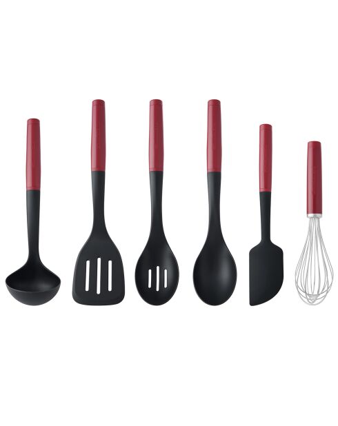 Set d'outils de cuisine rouge - 6 pièces