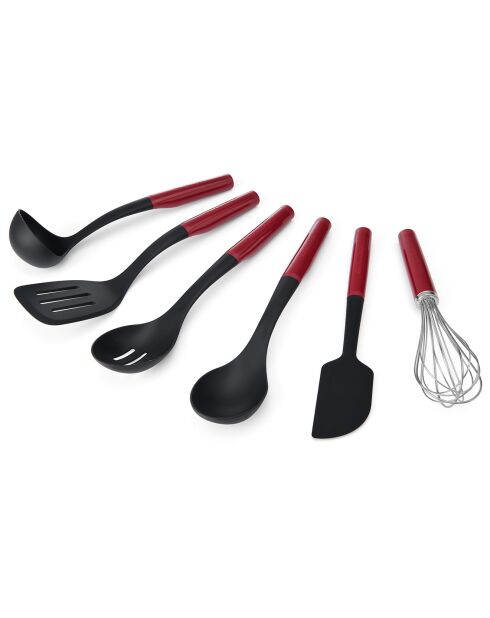 Set d'outils de cuisine rouge - 6 pièces
