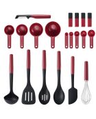 Ensemble d'outils & de Gadgets de cuisine rouge - 20 pièces