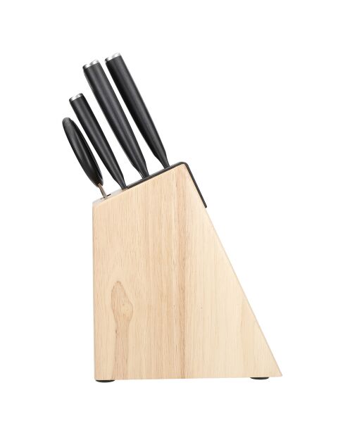 6 Couteaux de Cuisine Acier Japonais avec Aiguiseur bois