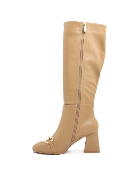 Bottes Nina crème - Talon 6.5 cm