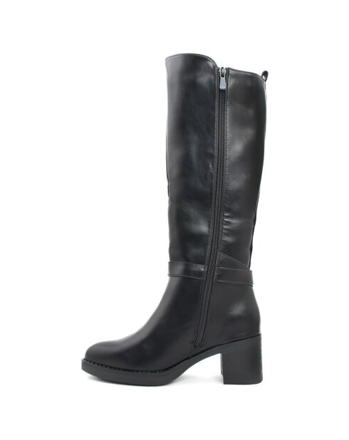 Bottes Pauline noires - Talon 6 cm