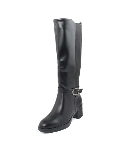 Bottes Pauline noires - Talon 6 cm