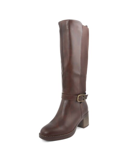 Bottes Pauline marron - Talon 6 cm