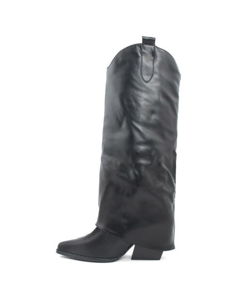 Bottes Margaux noires - Talon 7 cm