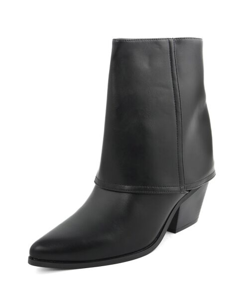 Bottines Lina noires - Talon 7 cm