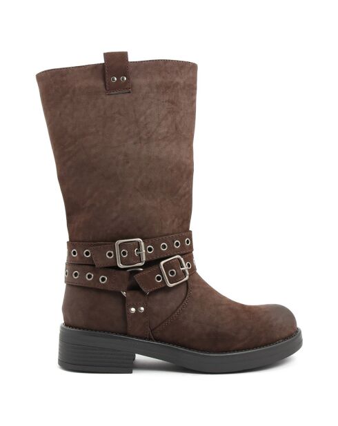 Boots Rose marron