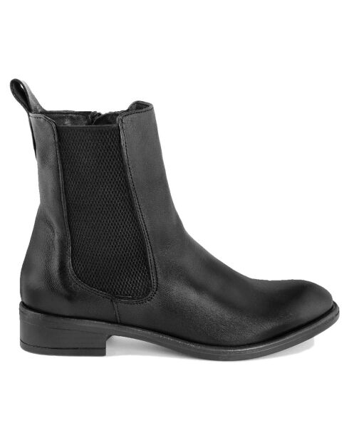 Chelsea boots en Cuir Manon noires