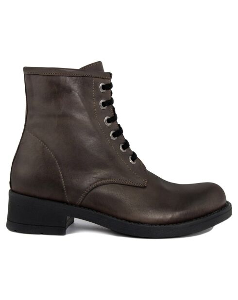 Boots en Cuir Eloise marron